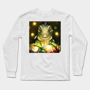 Cute Iguana Drawing Long Sleeve T-Shirt